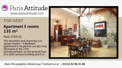 4 Bedroom Townhouse for rent - Place d'Italie, Paris - Ref. 8381