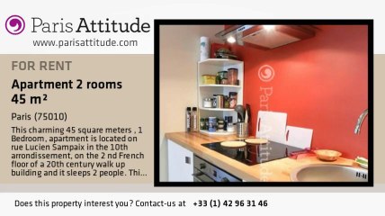 1 Bedroom Apartment for rent - République, Paris - Ref. 8326