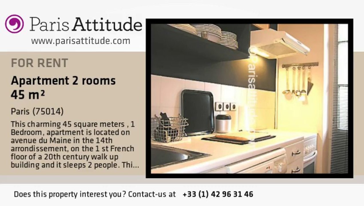 1 Bedroom Apartment for rent - Alésia, Paris - Ref. 5336