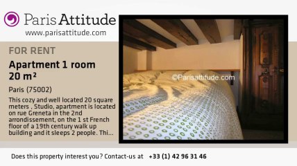 Studio Apartment for rent - Montorgueil, Paris - Ref. 6662