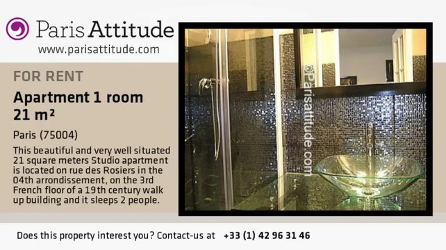 Studio Apartment for rent - St Paul, Paris - Ref. 4243