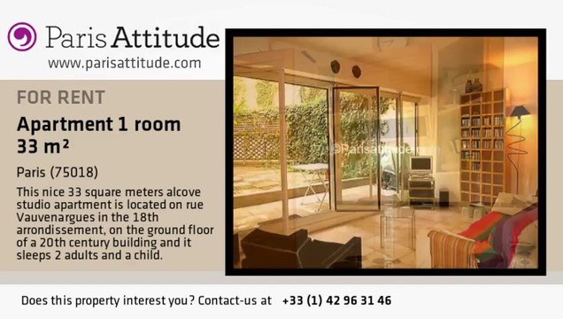 Alcove Studio Apartment for rent - Montmartre, Paris - Ref. 1542