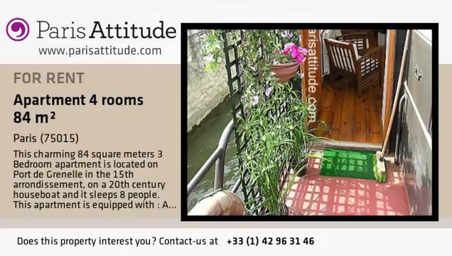 3 Bedroom Houseboat for rent - Bir Hakeim, Paris - Ref. 3279