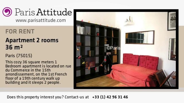 1 Bedroom Apartment for rent - Commerce, Paris - Ref. 3439
