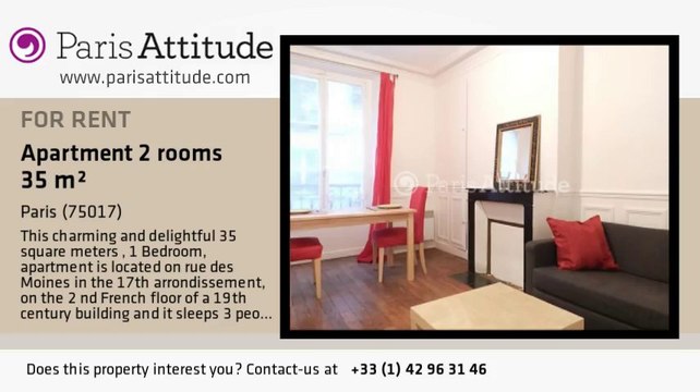 1 Bedroom Apartment for rent - Guy Moquet, Paris - Ref. 8009