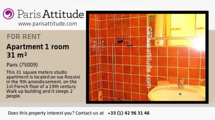 Studio Apartment for rent - Notre Dame de Lorette, Paris - Ref. 1725