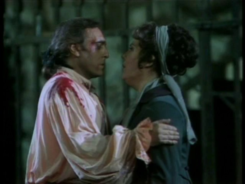 Tosca (Puccini) Act 3, Giacomo Aragall and Eva Marton.