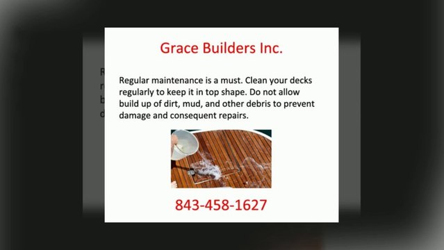 deck maintenance | 843-458-1627