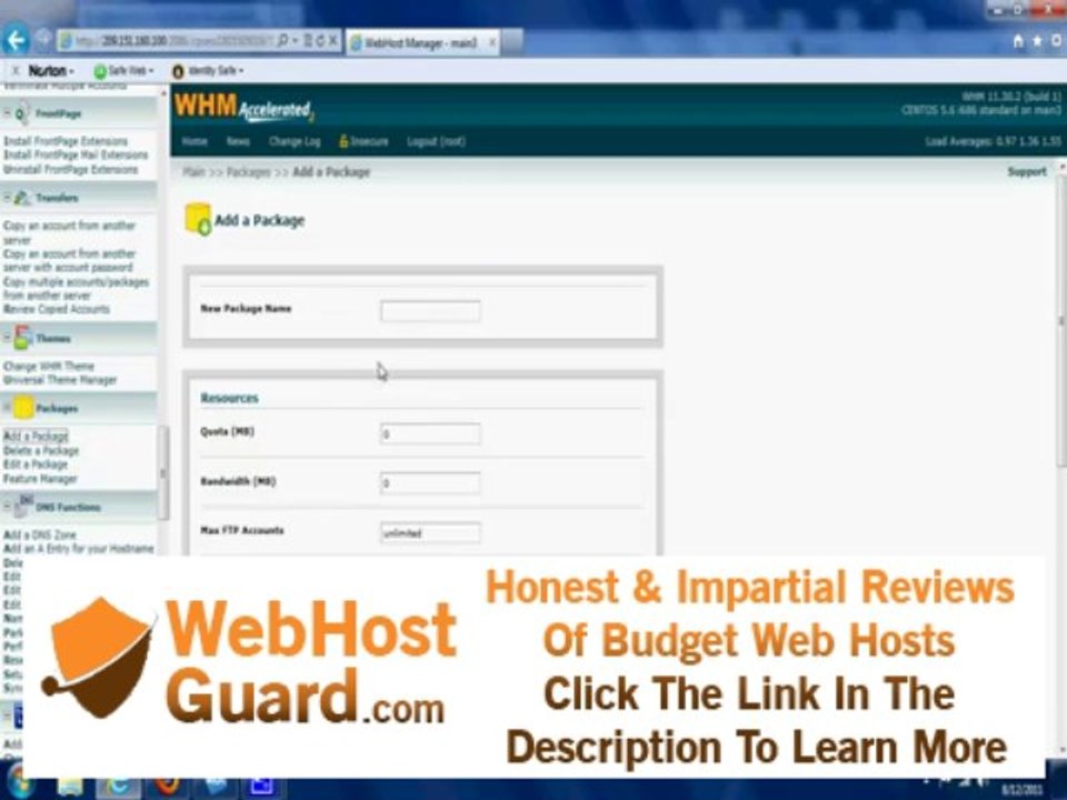 ESB Host - Adding Hosting Packages To Your Reseller WHM