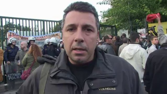 Greek riot police evacuate public broadcaster headquarters