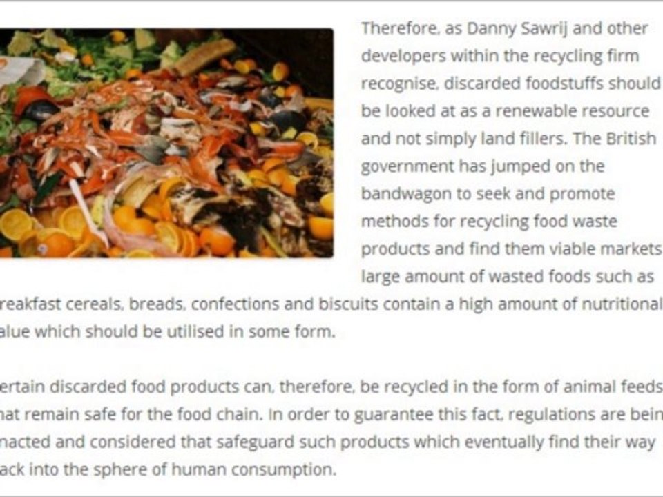 Danny Sawrij l Challenge of Making Animal Feed from Recycled Food Waste