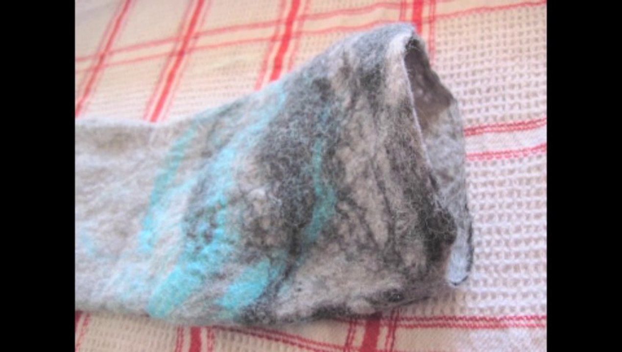 Mitaine en laine feutre