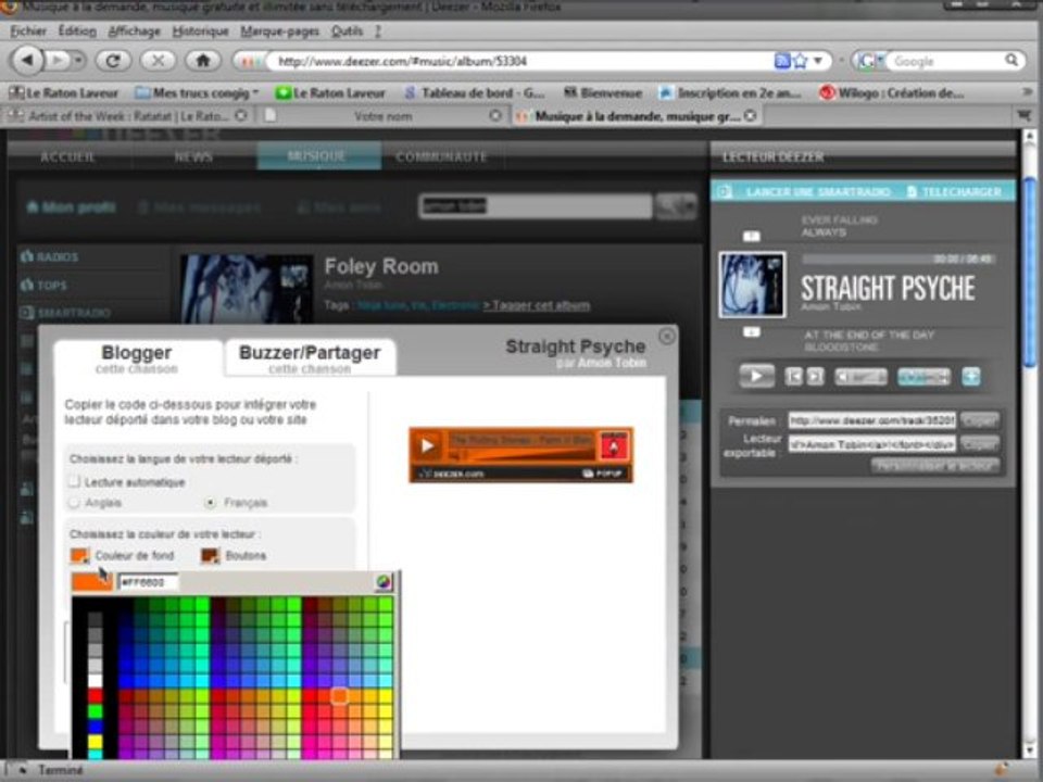 Tutoriel HTML/CSS - Personnaliser le lecteur Deezer