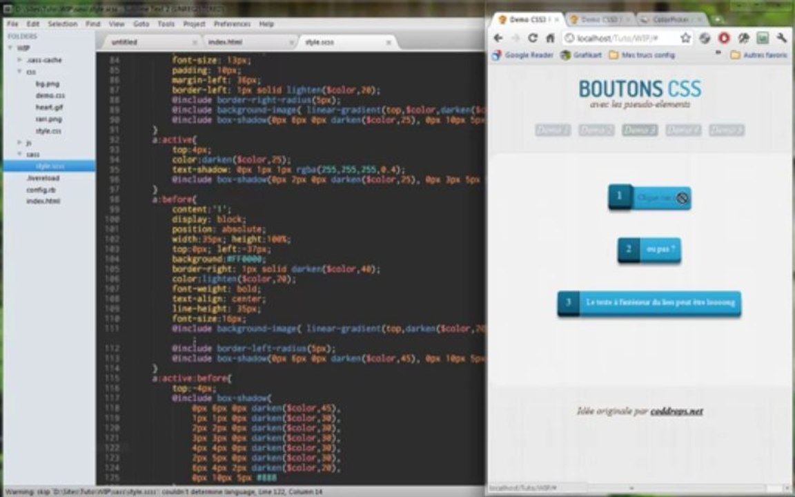 Tutoriel HTML/CSS - Boutons CSS3