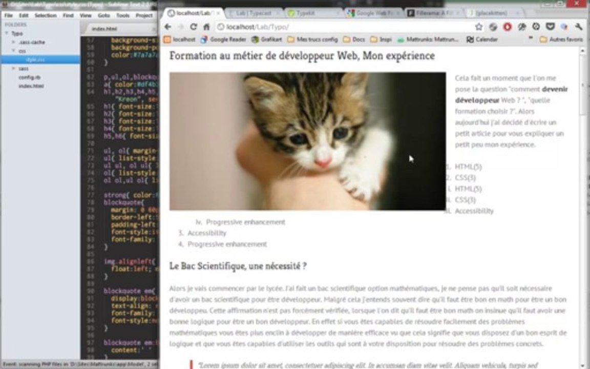 Tutoriel HTML/CSS - La Typographie