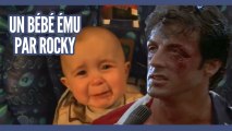 Un bébé ému aux larmes par Rocky