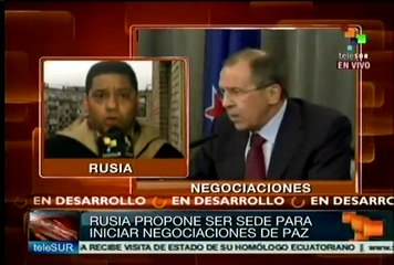 Скачать видео: Rusia propone ser sede para iniciar negociaciones de paz para Siria