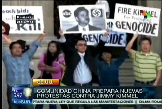 Comunidad china prepara nuevas protestas contra Jimmy Kimmel en EE.UU.
