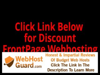 FrontPage Web Hosting - Bluehost Provides FrontPage Hosting