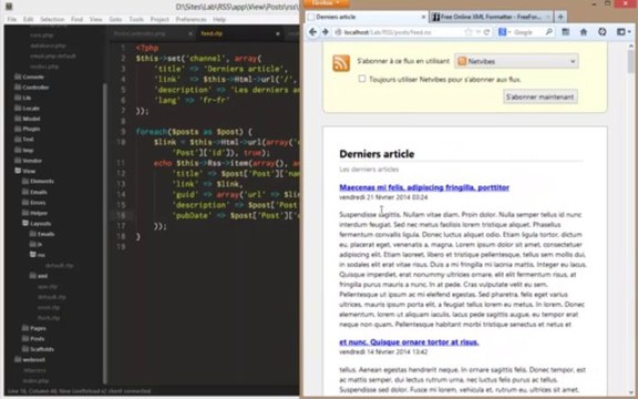 Tutoriel CakePHP - Générer un flux RSS