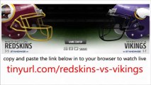 Week 10 watch Washington Redskins vs Minnesota Vikings Live Streaming Online NFL
