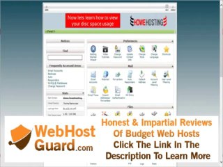 Howe Hosting: How to check your disc space usage in cpanel