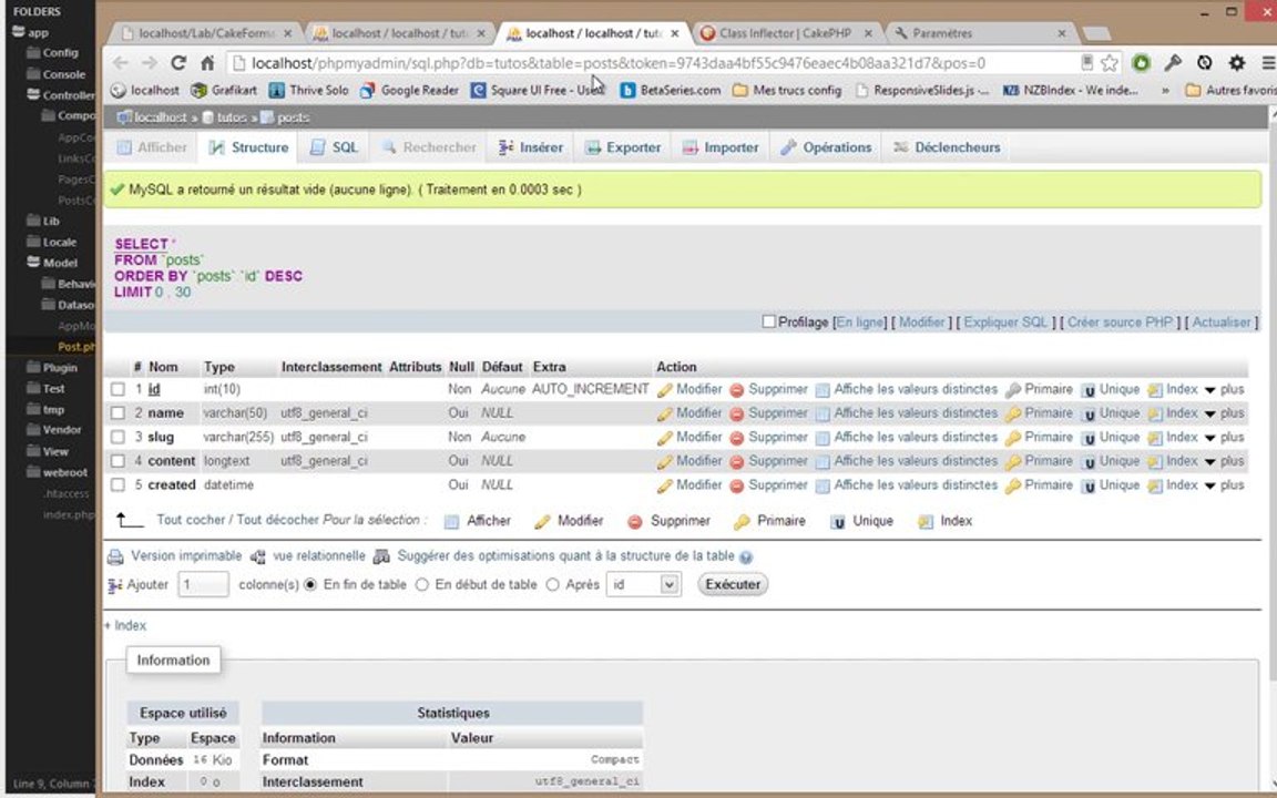 Apprendre CakePHP - Méthodes After et Before
