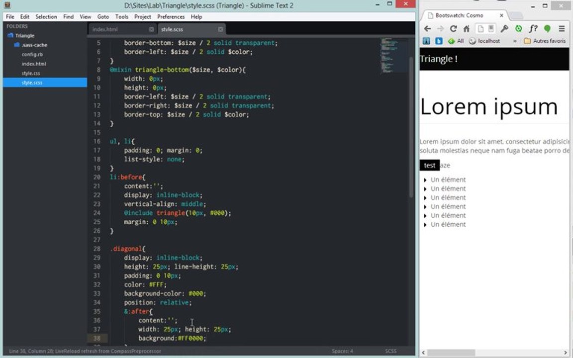 Tutoriel HTML/CSS - Créer des triangles en CSS
