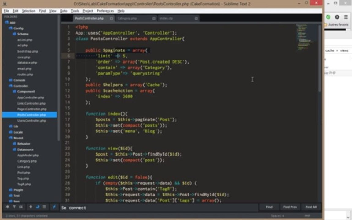 Apprendre CakePHP - CacheHelper
