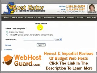 How to Arrange Hosting for your Domain Name with Hostgator