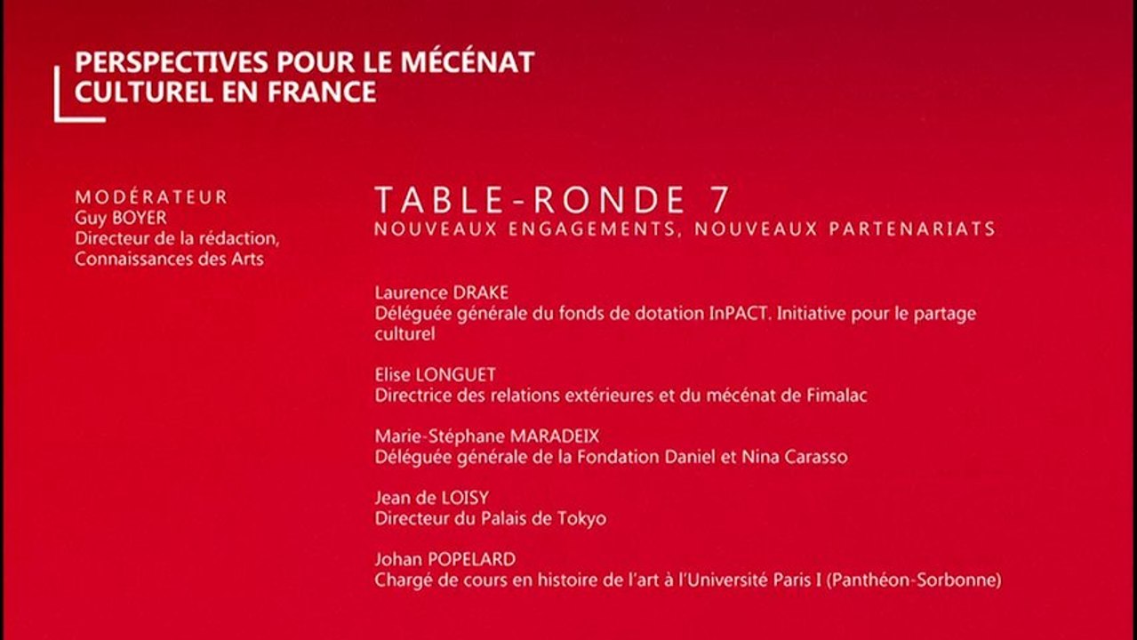 Table-ronde 7 - Les entretiens du mécénat