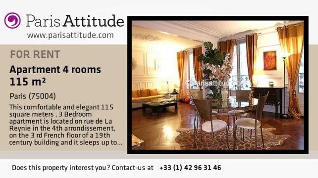 3 Bedroom Apartment for rent - Centre George Pompidou, Paris - Ref. 5486