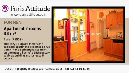 1 Bedroom Apartment for rent - Montmartre, Paris - Ref. 1756