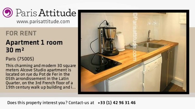 Alcove Studio Apartment for rent - Place Monge, Paris - Ref. 3284