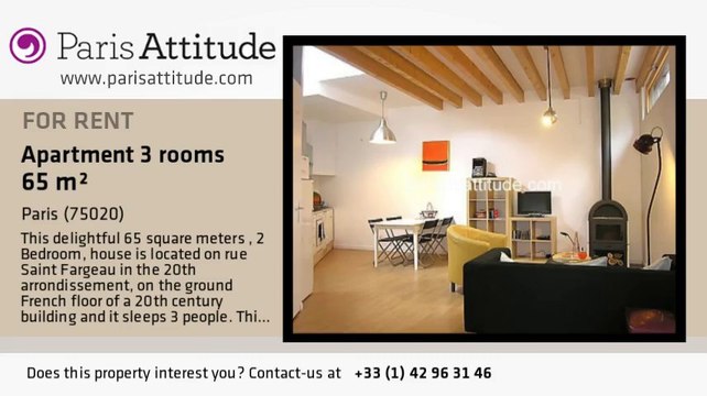 2 Bedroom Townhouse for rent - Porte des Lilas, Paris - Ref. 5228