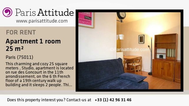 Studio Apartment for rent - Belleville, Paris - Ref. 7076