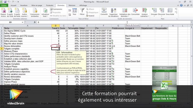 Validation des données avec Excel : trailer | video2brain.com