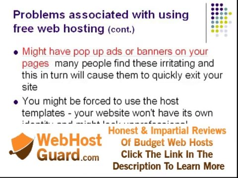Make Your Own Websites - Don't use Free Hosting!