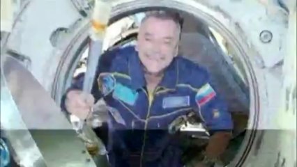 Olympic torch arrives at the International Space Station