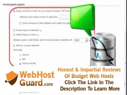 How to export a MySQL database - OzeVision Web Hosting Tutorial