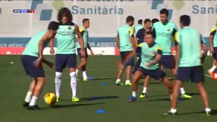 El Barça sigue preparando el partido del Betis sin Piqué