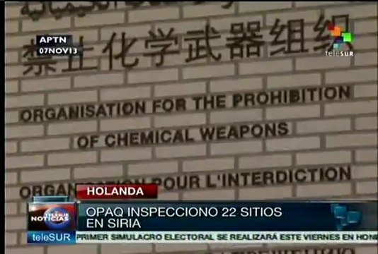 OPAQ reporta verificación de 22 sitios de producción de armas químicas