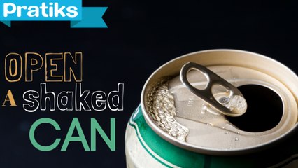 How to open a shaken can of soda
