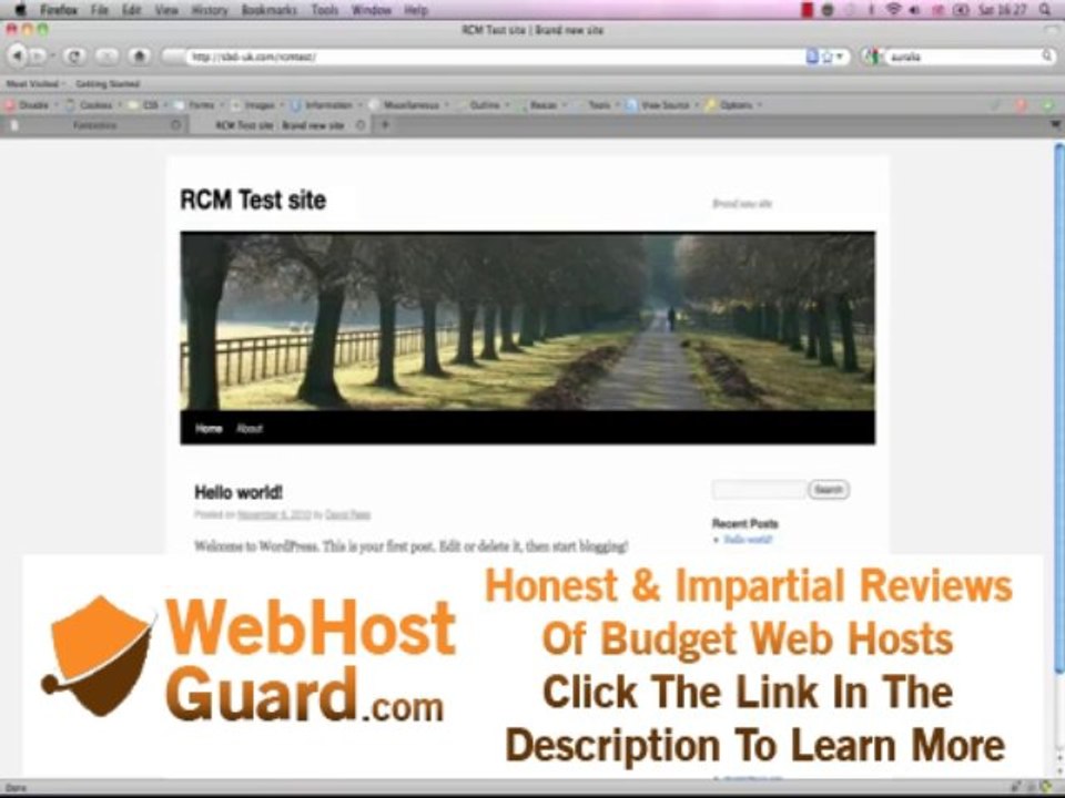 Installing Wordpress on your own hosting account