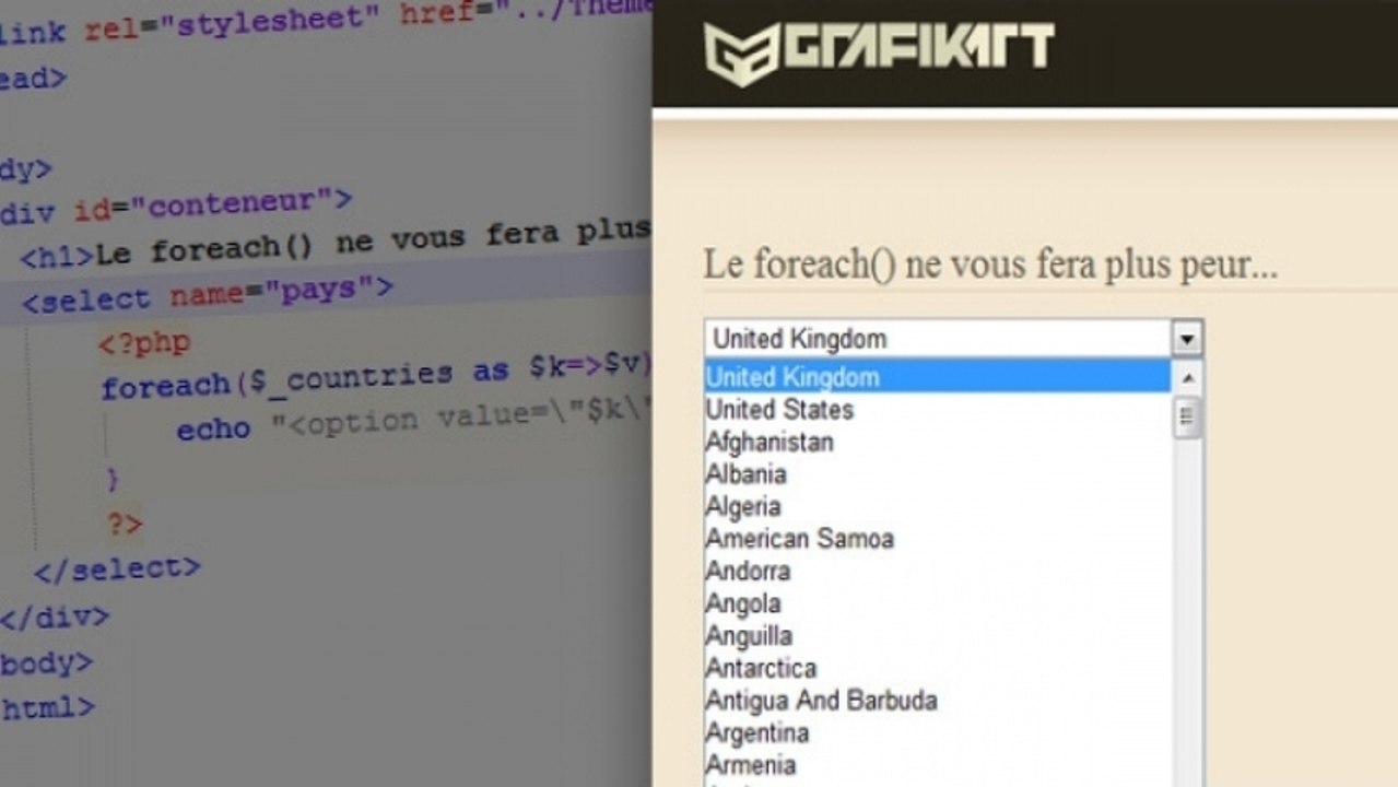 Tutoriel PHP - Le foreach en PHP