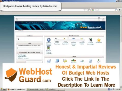 Joomla Hosting - Hostgator Review and 1 click installation with QuickInstall
