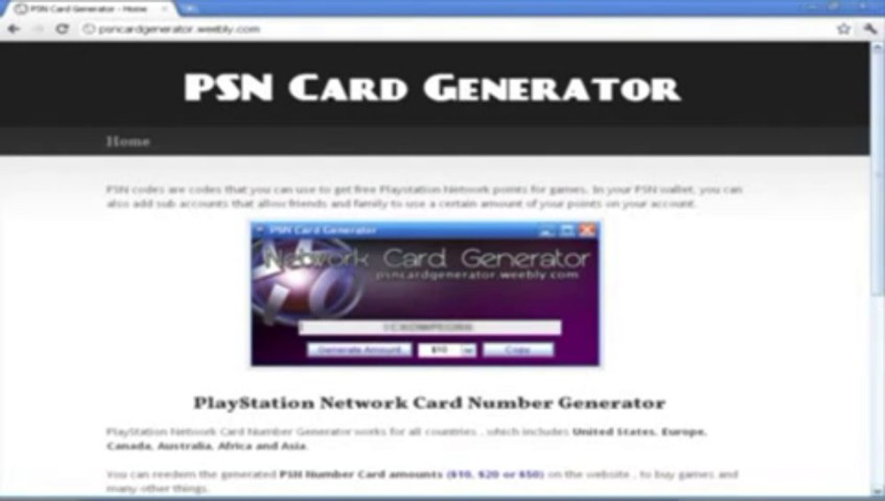 PSN Card Generator Mediafire Download xvid