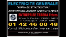 PARIS ELECTRICITE - 75007 - TEL: 0142460048 - DEPANNAGES URGENTS JOUR ET NUIT