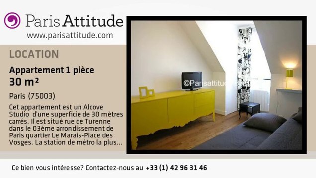 Appartement Alcove Studio à louer - St Paul, Paris - Ref. 5158