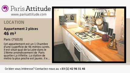 Appartement 1 Chambre à louer - Canal de l'Ourcq, Paris - Ref. 3564